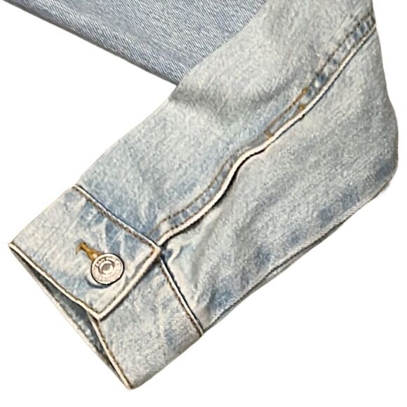 MNG Denim Women’s XS Washed Blue Jean Jacket - Picture 4 of 9